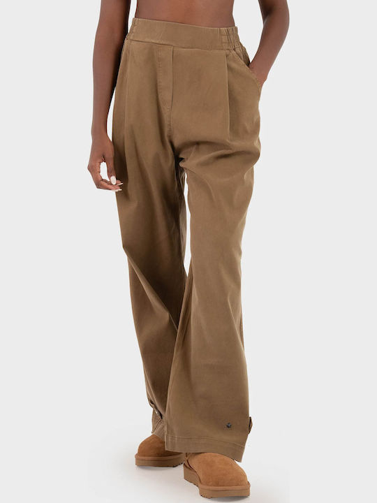 Women's Fabric Trousers Brown