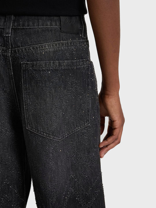 Γυναικείο Jean Παντελόνι Mid Rise σε Relaxed Εφαρμογή Black