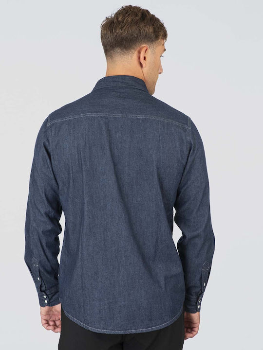Дълъг ръкав Риза Dark Blue Denim