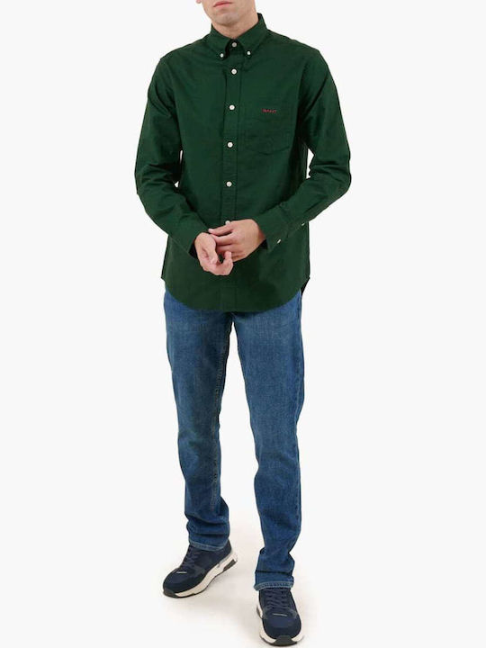 Cămașă Mânecă Lungă Regular Fit Carou Tartan Verde