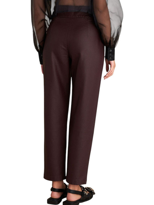 attrattivo Γυναικείο Υφασμάτινο Παντελόνι Oxblood