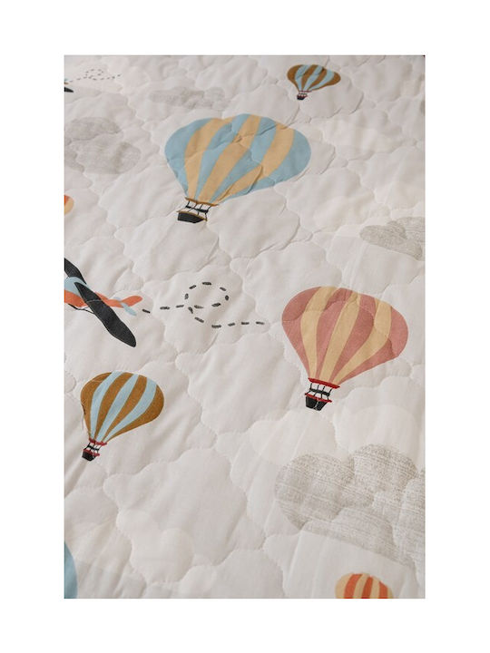 Naf Naf Σετ Παιδικό Κουβερλί Μονό με Μαξιλαροθήκη Grey 160x240εκ.