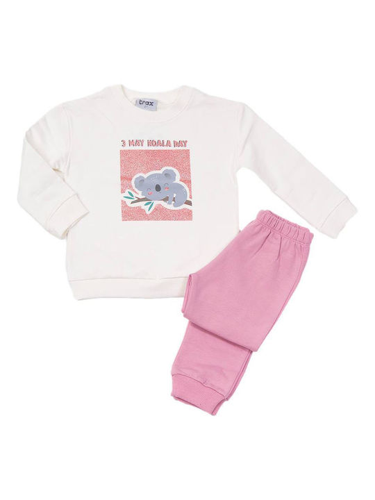 Kids Sweatpants Set White 2pcs