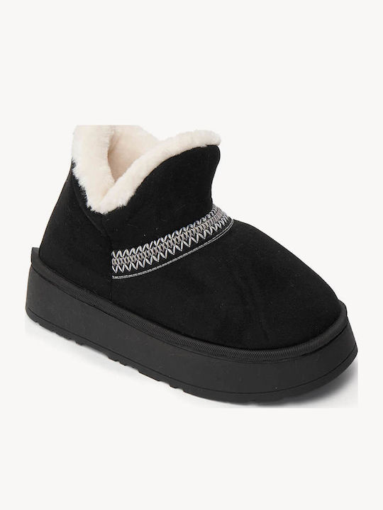 Black Fur Lined Zigzag Tape