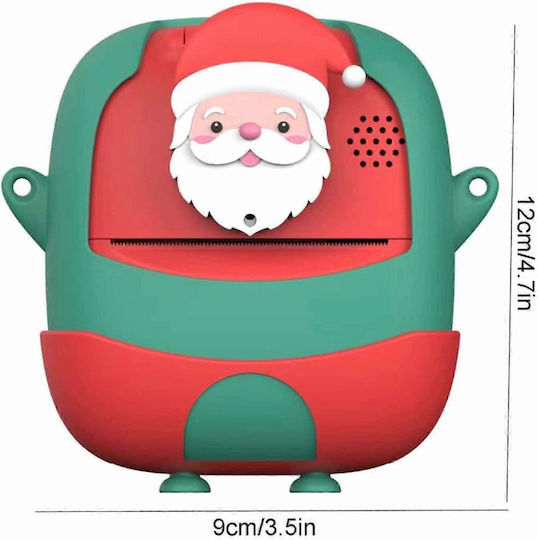 Santa Claus Cameră Foto pentru Copii 24MP cu Imprimare Termică Roșie