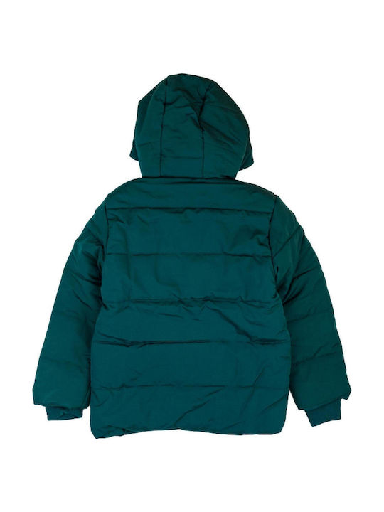 Kids' Casual Jacket Short with Hood Green