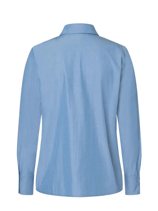 Langärmelig Damen Hemd Sky Blue