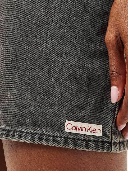 Καλοκαιρινό Mini Φόρεμα Τζιν Black Denim