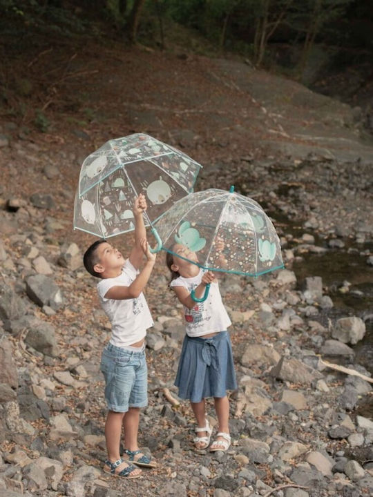 Sassi Junior Kinder Regenschirm Gebogener Handgriff Durchsichtig