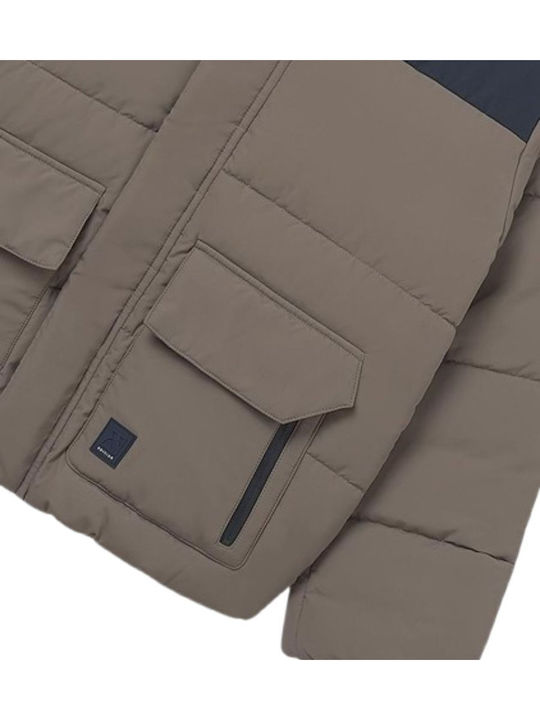 Kinder Freizeitjacke Kurz mit Kapuze Stone-blue