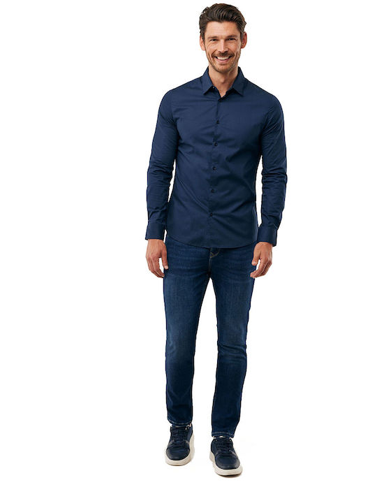 Langärmlig Hemd Navy