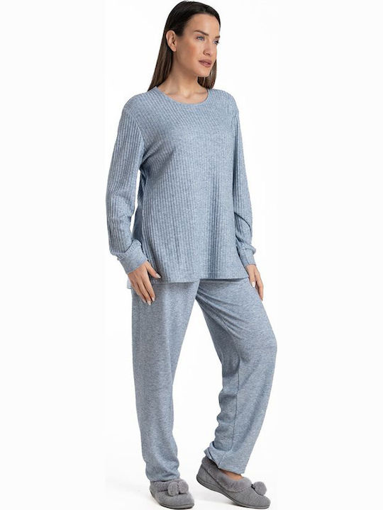 Relax Lingerie Winter Women's Pyjama Set Sky Blue