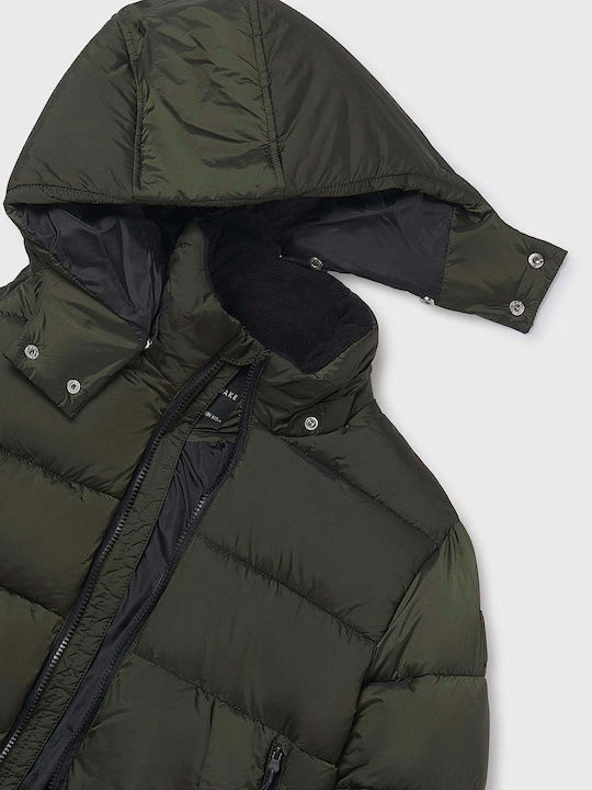 Kinder Freizeitjacke Kurz mit Kapuze Dark Olive