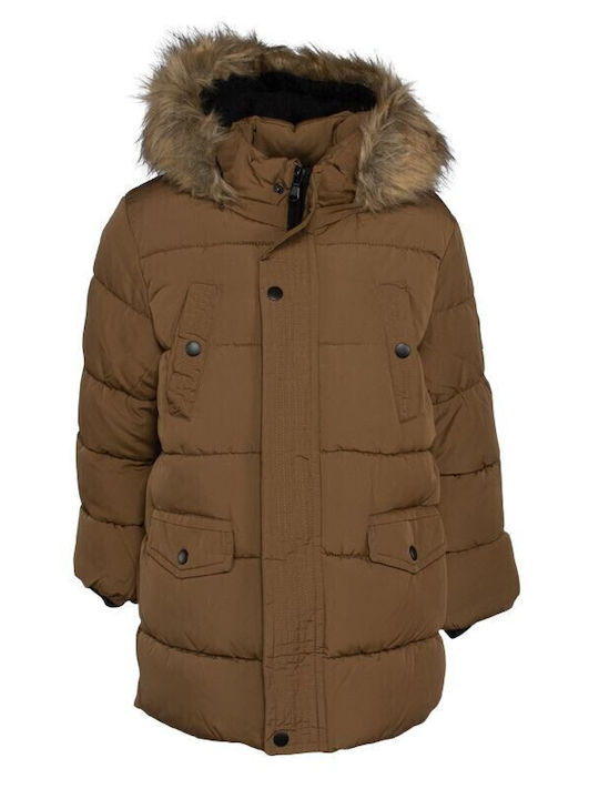Kids' Casual Jacket with Hood Brown