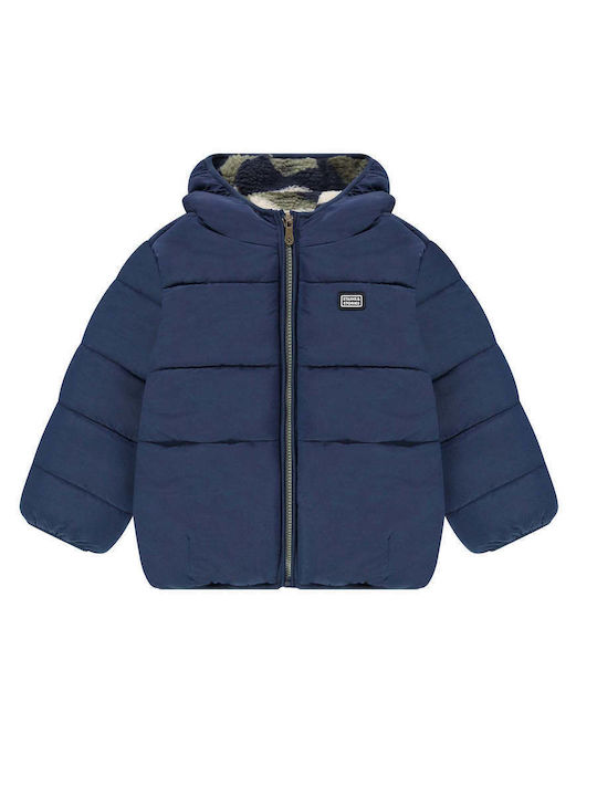 Kinder Freizeitjacke Beidseitig mit Kapuze Blue