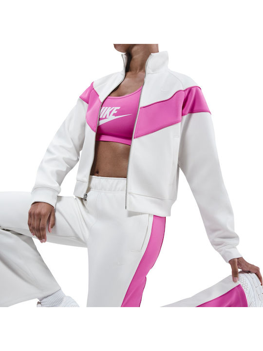 Nike Sportswear Women's Sports Jacket for Winter Ecru HJ1016-133