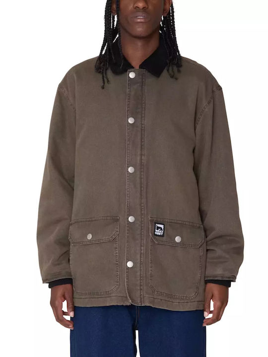 Norton Barn Coat Geacă Negru Măsliniu Spălat Faded