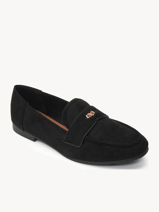 Mocasini Dama Negri Cu Element Metalic Decorativ