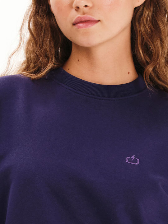 Cropped Women's Sweatshirt Purple