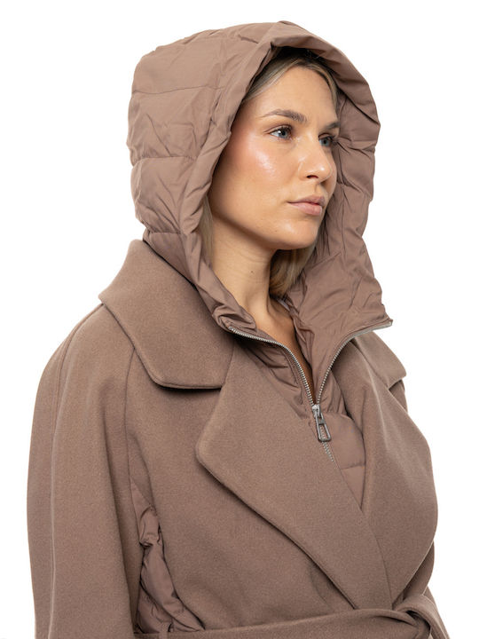 Femeie Dk Beige Palton