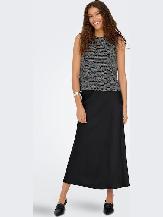 Σατέν Maxi Φούστα Black