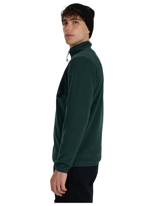 Cardigan Fleece pentru Bărbați Verde