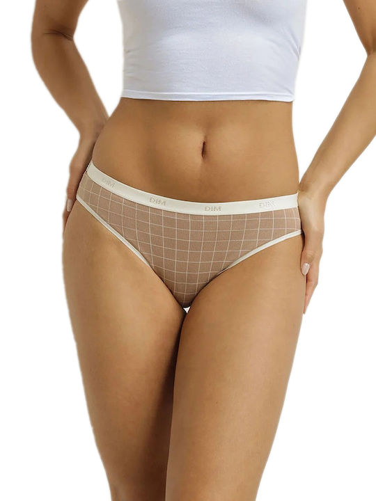 Les Pockets Βαμβακερά Women's Slip 3Pack Brown