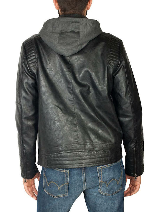 Jacke aus Kunstleder Biker Black