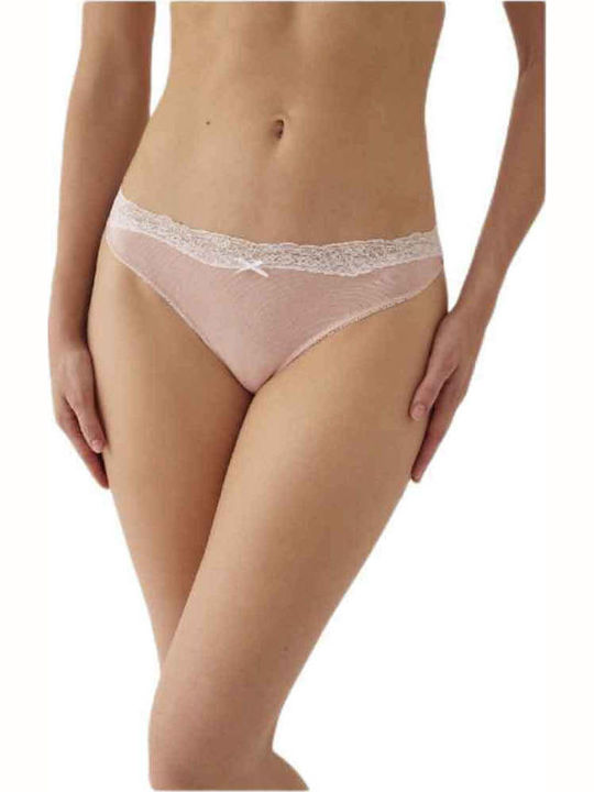 Βαμβακερά Women's Slip 3Pack with Lace Salmon, Burgundy, Floral