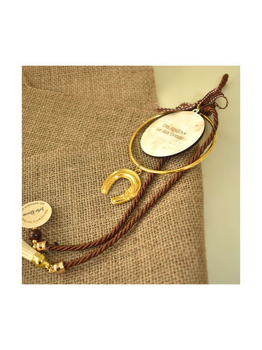 LiebeQueen Handmade Окачен Гоури Заключване на скоба Кафяв от Метал 1бр