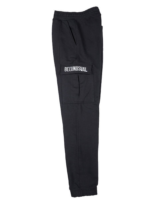 Pantaloni De Trening Cargo Cu Buzunar Și Elastic Negru