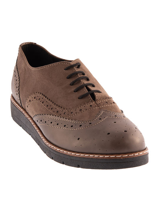Damen Oxfords in Braun Farbe