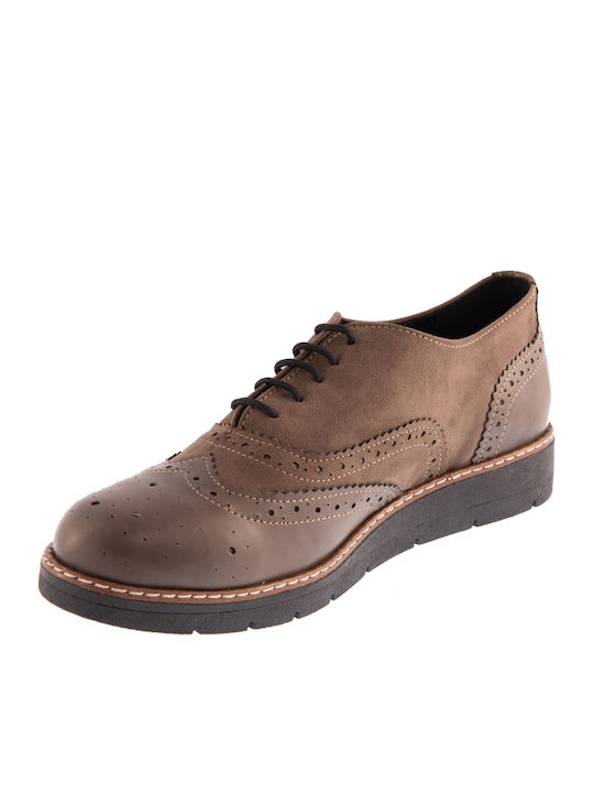 Damen Oxfords in Braun Farbe