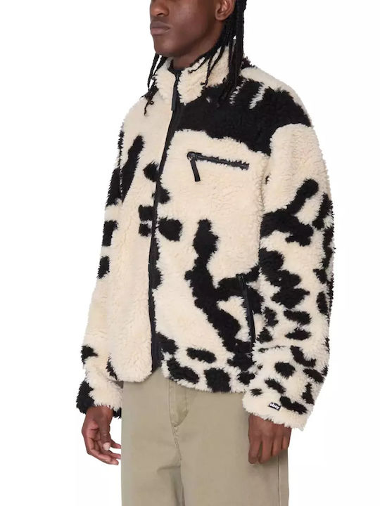 Shaggy Sherpa Jacket Men's Cardigan Clay Multi
