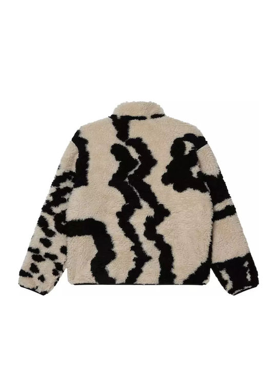 Shaggy Sherpa Jacket Men's Cardigan Clay Multi
