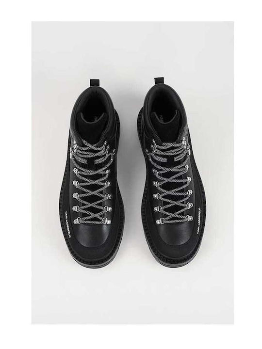 Leder Schwarz Herrenstiefel