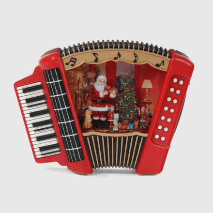 Glob De Zăpadă De Crăciun Iluminat Cu Moș Crăciun Baterie 18.5x6.3x23cm