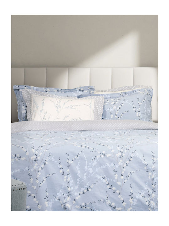 Nima Duvet Cover Set Cotton Queen with 2 Pillowcases 220x240 Inverno White