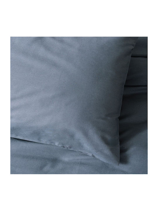 Cotton Box Duvet Cover Set Cotton Double with 2 Pillowcases 200x220 Box 4 Charcoal