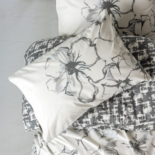 Cotton Box Σετ Διπλή 200x220cm Box 4 Ανθρακί Cotton Box Σετ Διπλή 200x220cm Box 4 Ανθρακί