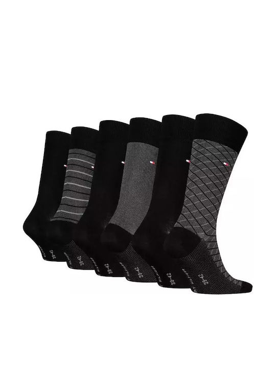 Tommy Hilfiger Bărbați Șosete Uni Negre 6Pachet