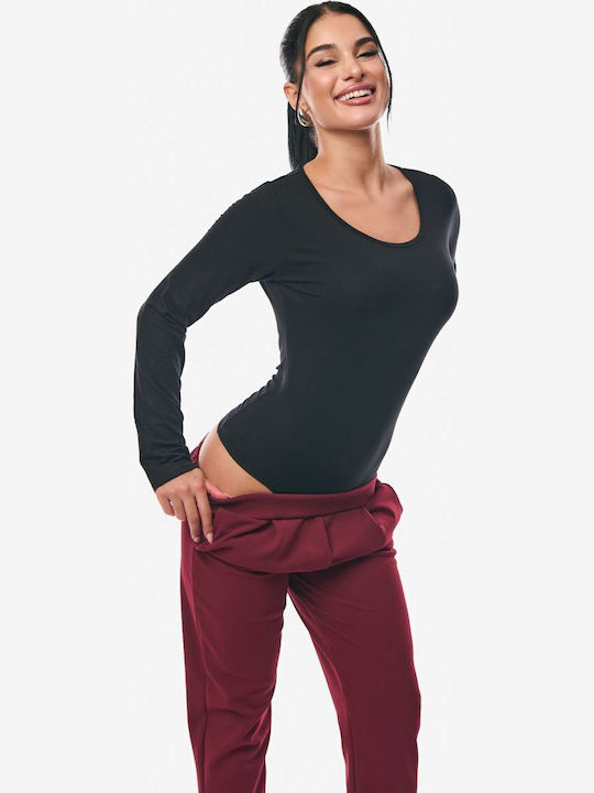 Body Pentru Femei Zâmbet Negru One Size