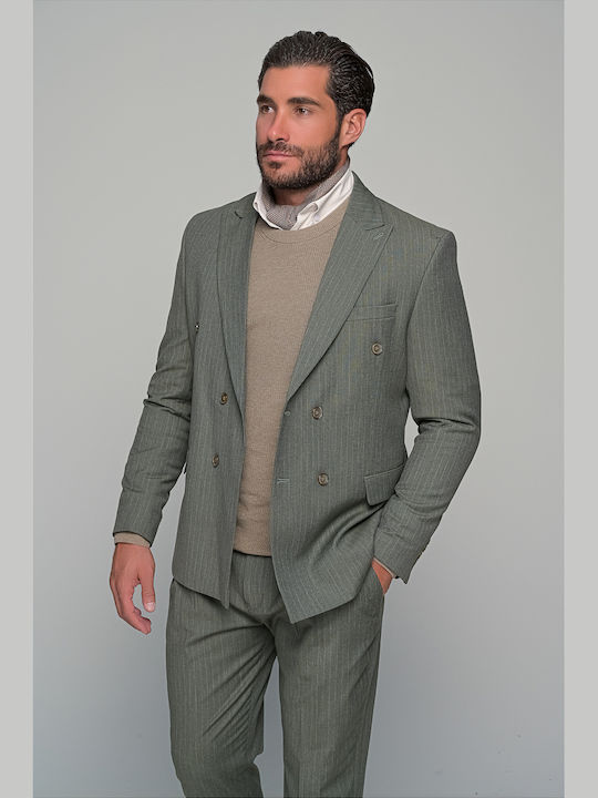 Oxford Men's Suit Slim Fit Khaki