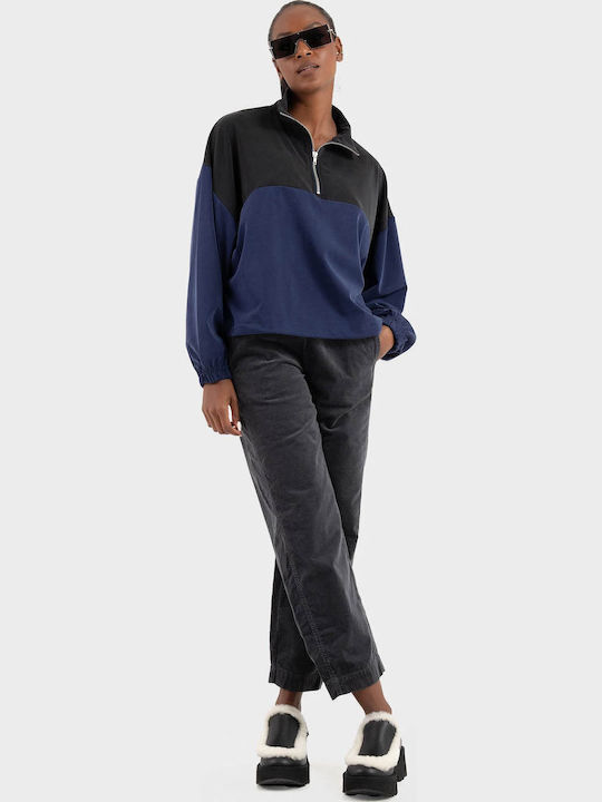 Blouse Γυναικεία Μπλούζα Μακρυμάνικη Blue
