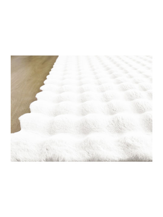 Beauty Home Non-Slip Bath Mat Bubble Art 9661 9661-45Χ75-Λευκό White 45x75cm