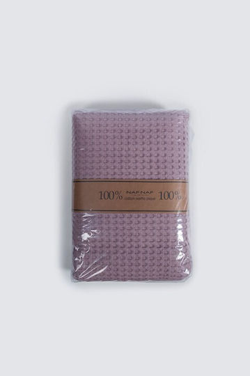 Naf Naf Waffle Decke Piqué Einzeln 170x240cm Lila