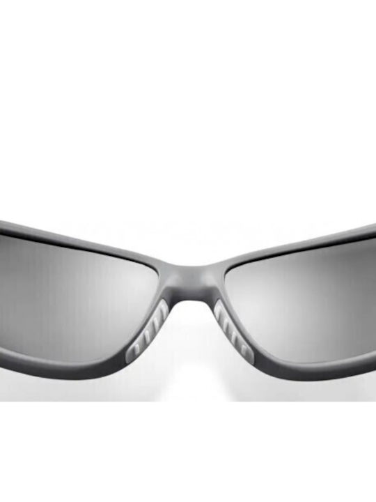Julbo Montebianco 2 Men's Sunglasses with Navy Blue Plastic Frame and Silver Polarized Mirror Lens J5419012