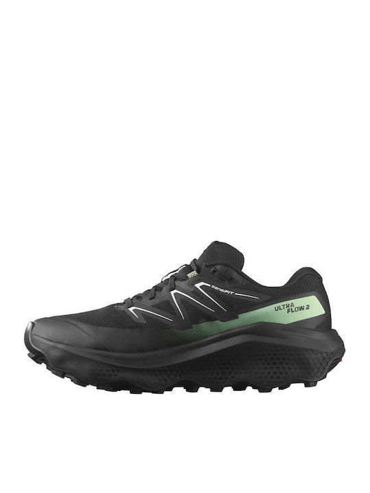 Salomon Ultra Flow Men's Hiking Shoes Waterproof With Gore-Tex Membrane Black