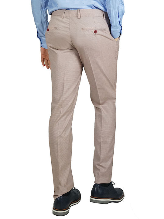 Men's Summer Suit with Vest Slim Fit Pink