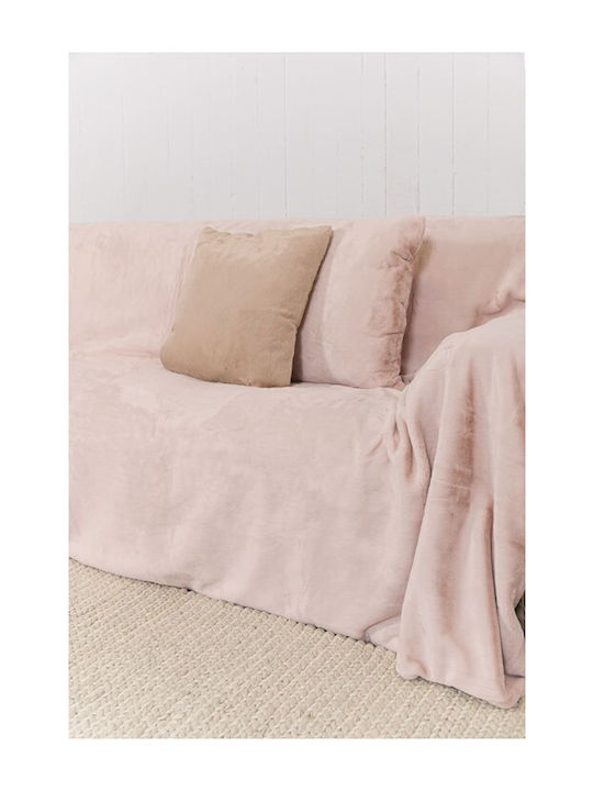 Naf Naf Lapin Ριχτάρι Πολυθρόνας 170x170εκ. Dusty Pink 520801369617